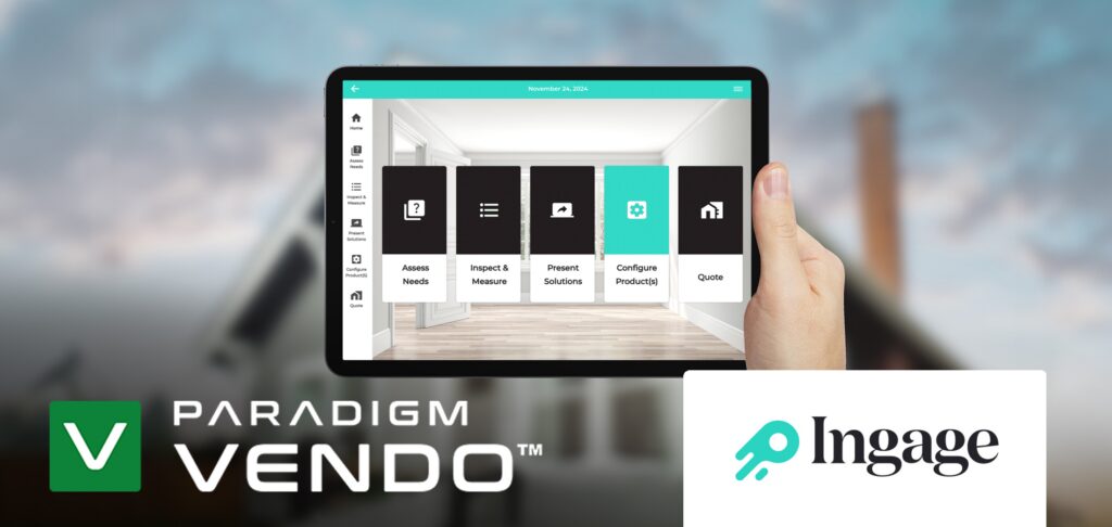 Ingage and Paradigm Vendo™ Integration Creates a Seamless In-Home Sales Platform