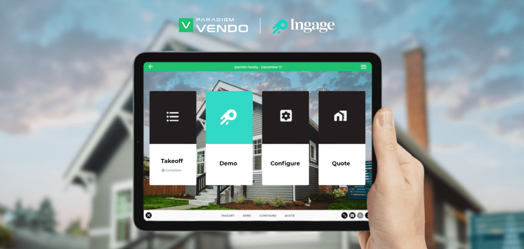 Ingage and Paradigm Vendo™ Integration Creates a Seamless In-Home Sales Platform