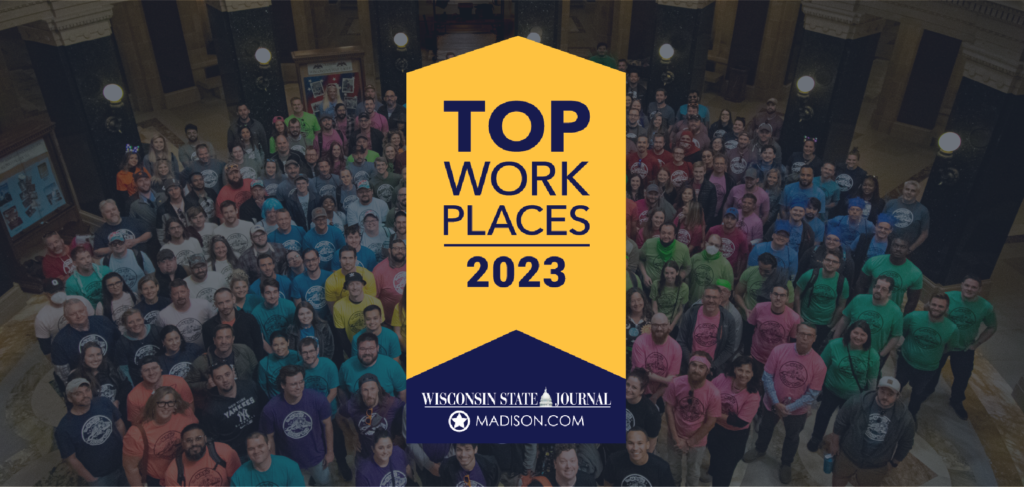 Paradigm is honored to be recognized as a Greater Madison Top Workplace for the third consecutive year
