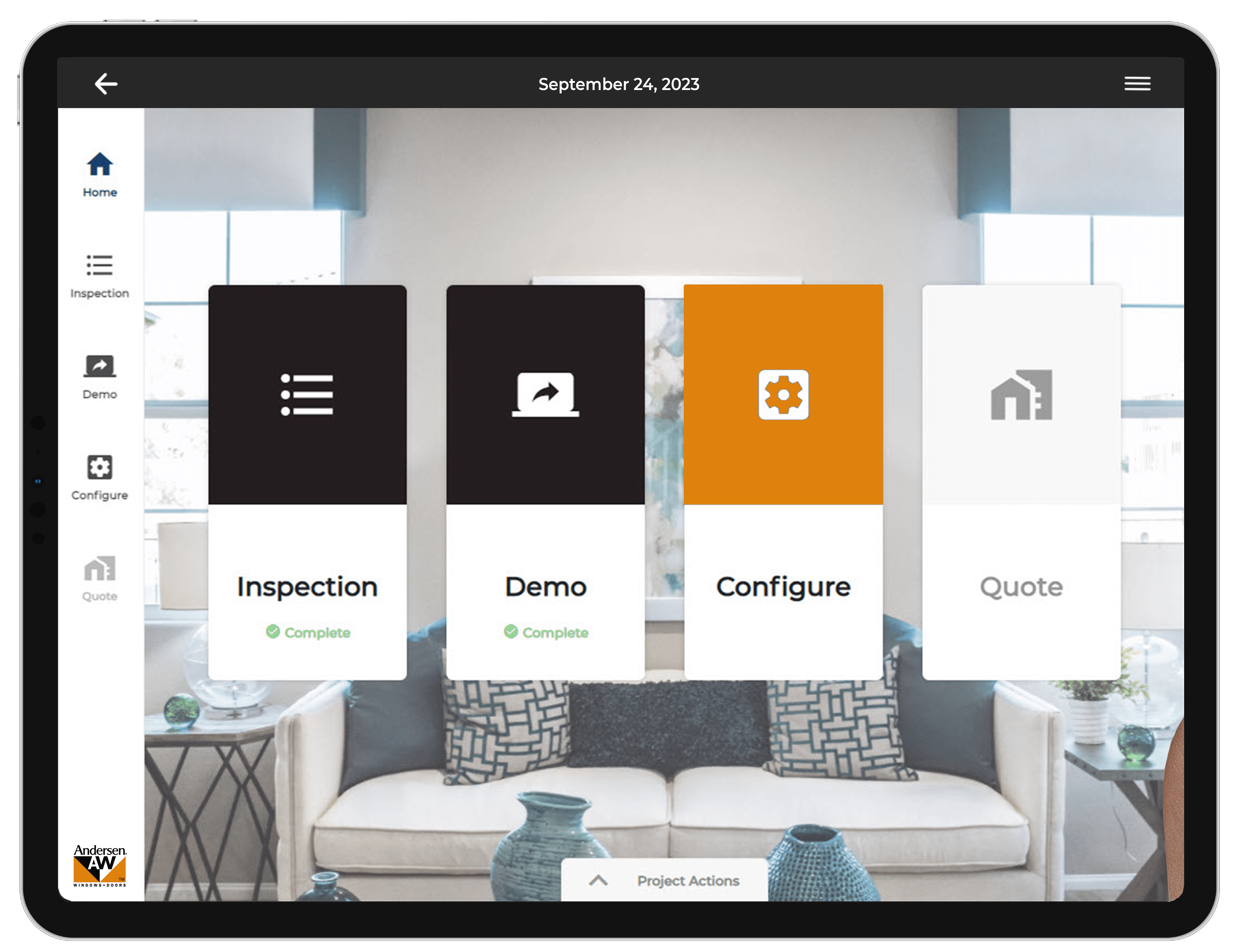 Image of tablet displaying Paradigm Vendo