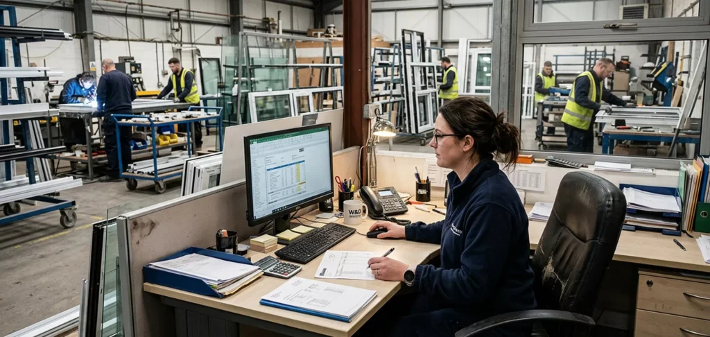 Paradigm - Woman in a Window and Door Warehouse Using Quoting Software to Quote a Project - Thumbnail Image