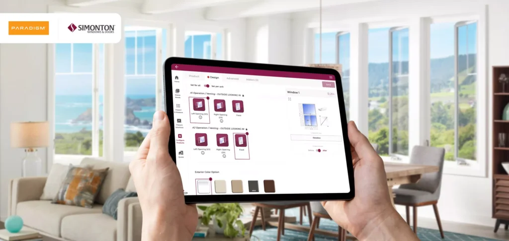 Paradigm Vendo - Simonton Windows Doors Configurator iPad - Thumbnail - 2200x1045