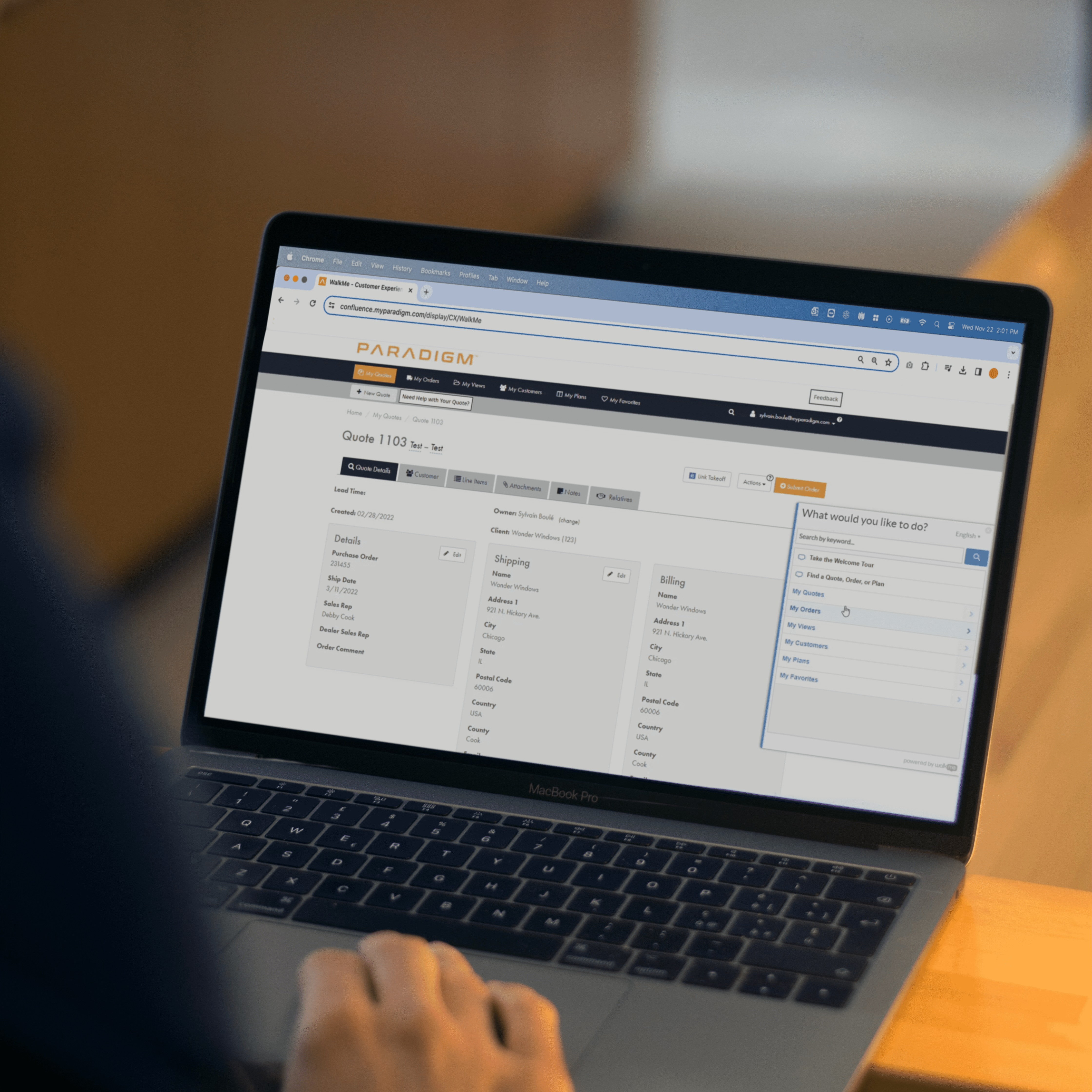 Paradigm Customer Experience Custom Tutorial WalkMe_962x1420